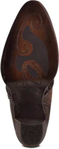 Miniatura 8 de Cuadra Bota para mujer en piel auténtica Pitón y piel bovina, 3F66PH