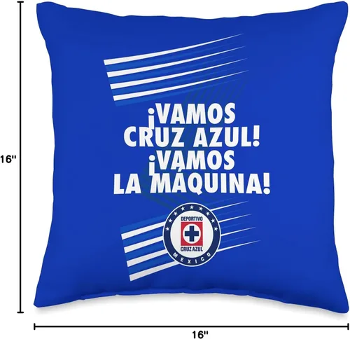 Miniatura 4 de Deportivo Cruz Azul Azules - Almohada de 16 x 16 pulgadas, multicolor