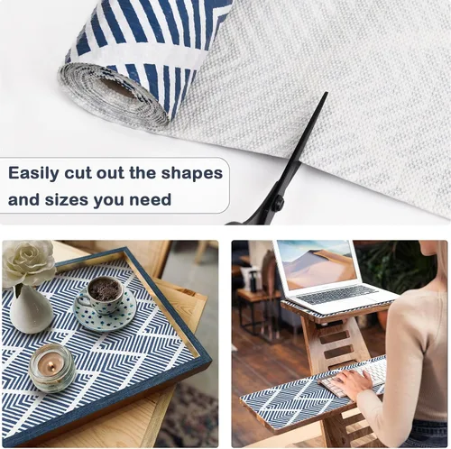 Miniatura 4 de Cohoo Home Revestimientos para cajones y estantes para gabinetes de cocina sin adhesivo, revestimientos antideslizantes para gabinetes y estantes