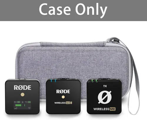 Miniatura 8 de Aenllosi Estuche rígido para Rode Wireless ME/GO III/GO II Sistema de micrófono inalámbrico digital compacto de doble canal (gris)