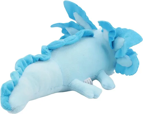 Miniatura 5 de Peluche realista de ajolote azul de 17.7 pulgadas, suave y largo animal de peluche de salamandra, lindo peluche de anfibio para niños, niñas, niños