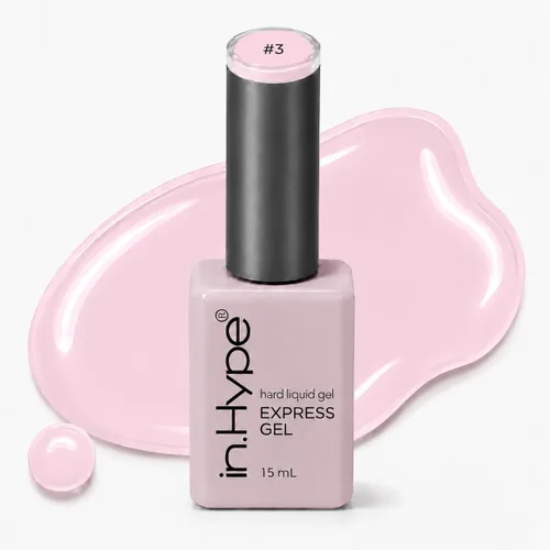 IN.HYPE Gel Constructor de Estructura Exprés/Líquido/Gel Duro en Botella (BIAB) HEMA, libre de TPO para Realce de Rosa bebé #2