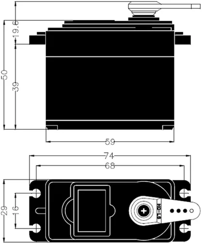 Miniatura 2 de Hitec 32755S HS-755MG - Servo de escala gigante