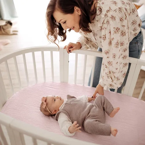 Miniatura 47 de lulumoon Sábanas de muselina para moisés para bebé: sábanas ajustables suaves para moisés de cabecera para niños y niñas Oliva y Crema