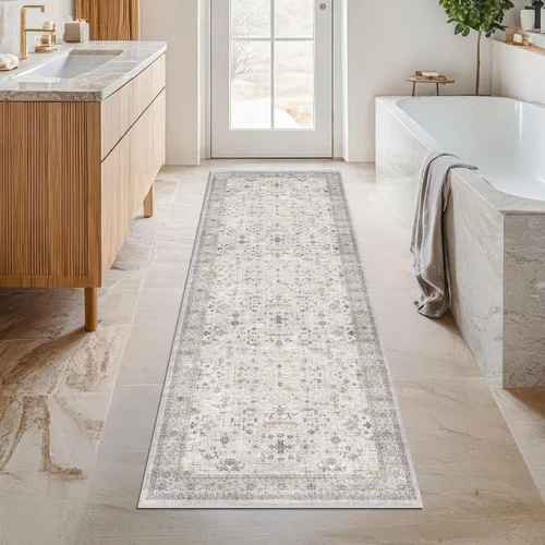 Miniatura 227 de Alfombra Boho Negra para Sala de Estar - Alfombra de Área Lavable de 10x14 Pies, Alfombras de Comedor para Debajo de la Mesa, Alfombra Suave de Pelo