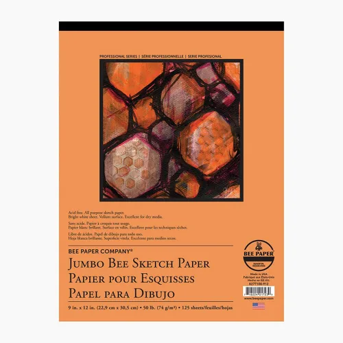 Miniatura 8 de Bee Paper - Bloc de papel de boceto de abeja jumbo de 11 x 14 pulgadas, 125 hojas