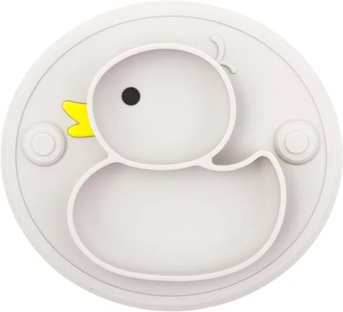 Miniatura 10 de Plato dividido de silicona para bebés, plato portátil antideslizante para alimentación infantil con ventosa para niños, bebés y niños, sin BPA, apto