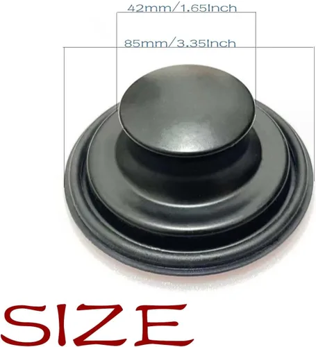 Miniatura 2 de Tapón de fregadero de cocina negro de 3.35 pulgadas para eliminación de basura, tapón de eliminación de basura de acero inoxidable que se adapta a