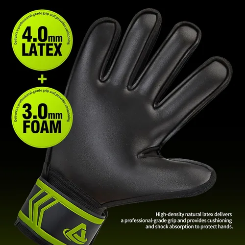 Miniatura 2 de Guantes de portero de fútbol con protección para los dedos para prevenir lesiones, agarre fuerte para enfrentamientos difíciles, guantes de portero