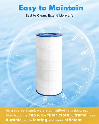 Miniatura 6 de Cartucho de filtro para piscina PAP100, 3000 GPH, tapas resistentes al cloro, construcción resistente