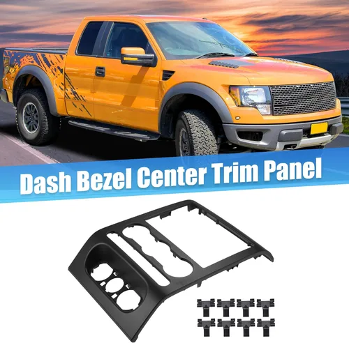 Miniatura 2 de X AUTOHAUX Salpicadero Radio Bisel Centro Panel de Cubierta de Recorte para Ford F150 2004 2005 2006 2007 2008 4L3Z-1504302-AAA Salpicadero Radio