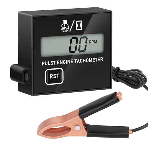 Linkstyle Tacómetro de motor pequeño, tacómetro de motosierra, pantalla RPM compatible con 2 tiempos y 4 tiempos para motosierra marina, ATV,