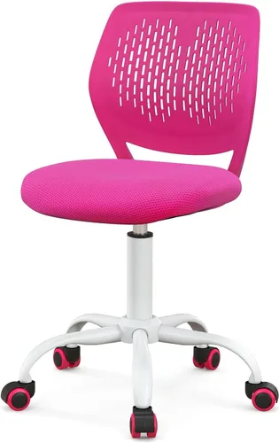 POWERSTONE Silla pequeña de escritorio para oficina en casa, silla giratoria para computadora de estudio, silla de trabajo de altura ajustable con
