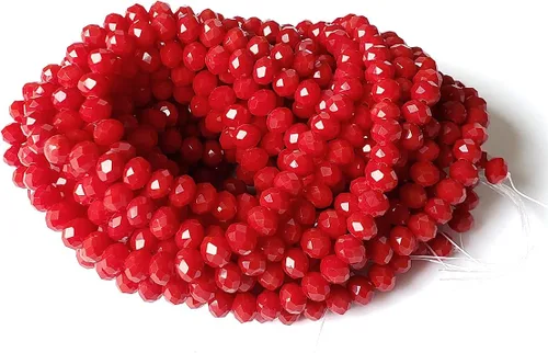 Miniatura 29 de Cuentas de vidrio Rondelle de 0.079 in para hacer joyas, cuentas espaciadoras de Briolette Crytal facetadas para pulseras, collares, aretes