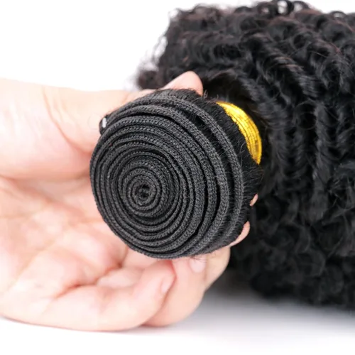 Miniatura 5 de Paquetes de cabello afro rizado y kinky, extensiones de cabello humano de 8 pulgadas, tejido rizado sin procesar, doble entretejido, virgen