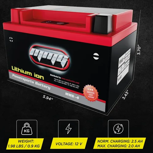 Miniatura 2 de MMG YTZ10S Z10S Batería de ion de litio sellada de 12V 300 CCA para motocicletas Yamaha YZF-R6 FZ8 FZ-07 YZF-R1 FJ09 (MMG4)