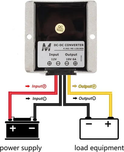 Miniatura 3 de TOP-VIGOR Convertidor de voltaje CC/DC 12V a 19V 6A 114W Convertidor Step Up, Impermeable IP68 Boost Convertidor Regulador Transformador