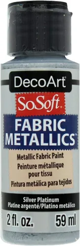 Miniatura 3 de DecoArt SoSoft - Pintura acrílica metálica de tela, 2 onzas, esmeralda