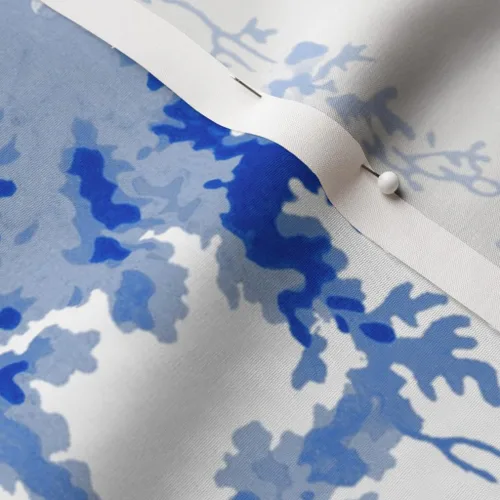 Miniatura 5 de Spoonflower Tela - Chinoiserie Willow Blue White Toile Chinese Nature Garden Botánico Impreso en tela de popelina de algodón Fat Quarter - Costura