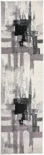 Miniatura 3 de Rugshop Alfombra Corredor Abstracta Contemporánea Negra — No Desprende Pelusa para Pasillo, Entrada y Cocina 2' x 7