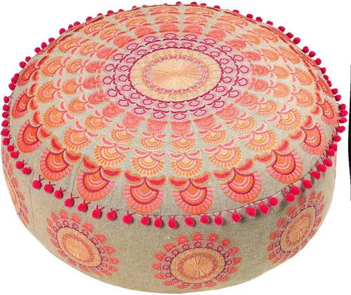 Miniatura 21 de Mandala Life ART Funda de cojín para el suelo bohemia – Decoración de lujo para habitación artesanal, funda de puf para meditación, yoga y área