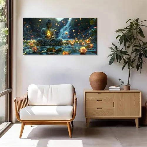Miniatura 2 de Lotus Statue Diamond Painting Kits for Adults Beginners, 5D Full Drill Diamond Art Kits Gem Art for Home Wall Decor, Rhinestone Embroidery Crafts