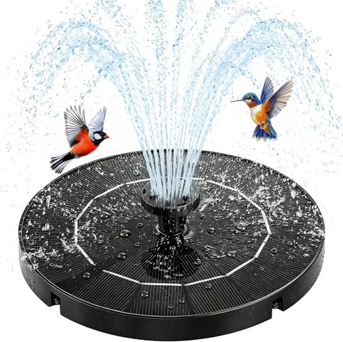 Miniatura 8 de Bomba de agua de fuente solar para baño de pájaros, nueva mini bomba de fuente solar mejorada de 1.5W con kit de panel solar independiente