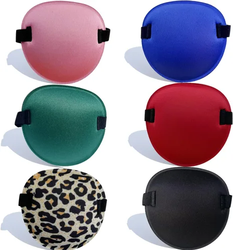 6 parches oculares, parches oculares súper suaves, parche ocular médico ajustable para adultos y niños, parches oculares para ambliopía u ojo vago