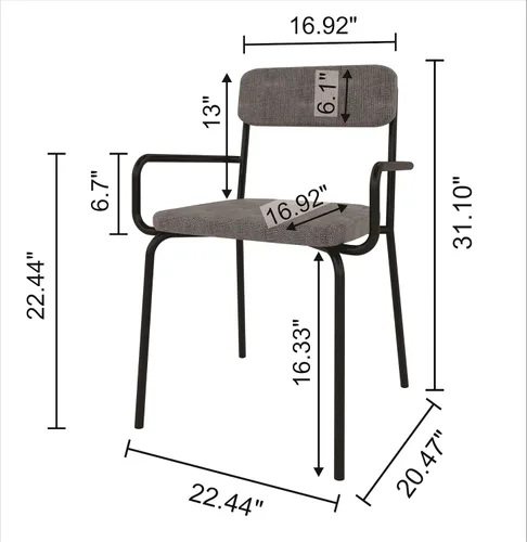 Miniatura 3 de Manhattan Comfort Whythe - Silla de comedor moderna de piel sintética, diseño simple, color negro