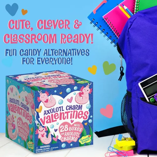 Miniatura 6 de Peaceable Kingdom Caja de San Valentín para niños, kit de caja del día de San Valentín para tarjetas de San Valentín para el aula de niños, dijes