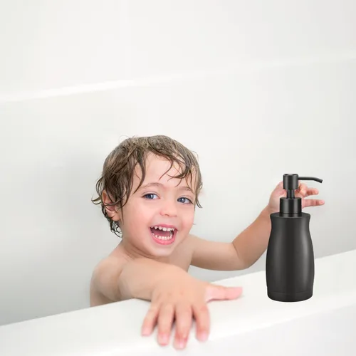 Miniatura 8 de ARKTEK Dispensador de jabón negro mate de acero inoxidable de 13.5 onzas – Dispensador de loción líquida para manos, dispensador de jabón recargable