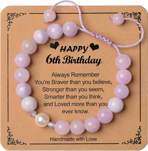 Regalos de cumpleaños para niñas de 1 a 16 años, pulsera de perlas moradas, regalos para niñas adolescentes, regalos de moda, cosas geniales,