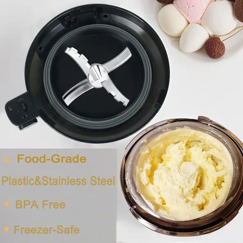 Miniatura 7 de Tapa exterior del cuenco con paleta compatible con la máquina de helados Ninja NC301 NC300, tapa de repuesto reutilizable sin BPA, accesorios