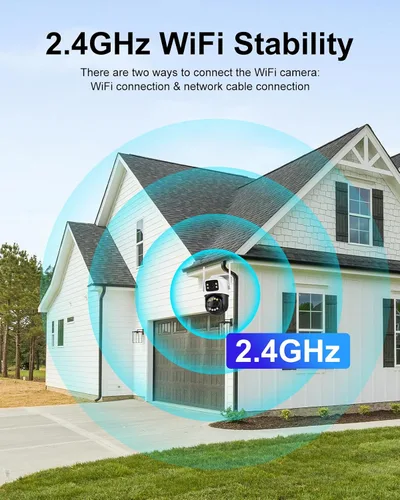 Miniatura 5 de Cámara de seguridad inalámbrica de doble lente de 6MP para exteriores, cámara de vigilancia WiFi para el hogar, PTZ, panorámica de 355°, inclinación