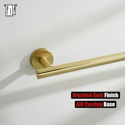 Miniatura 8 de JQK Barra de Toallas de Baño, Oro Cepillado de 12 Pulgadas de Acero Inoxidable 304 Grueso de 0.8mm, Soporte de Toallas Montado en la Pared, Longitud