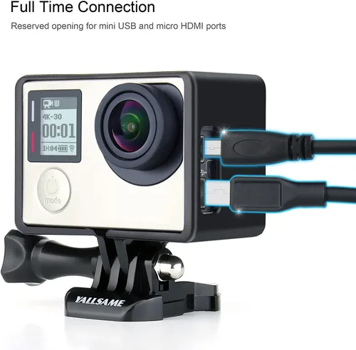 Miniatura 2 de Funda protectora para cámara GoPro Hero 4 de GoPro Hero 4, color negro, plateado y negro / héroe 3+/3, ideal para senderismo y viajes, grabación