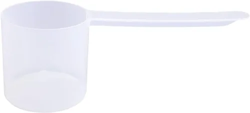 Miniatura 74 de Conjunto de 5 cucharas medidoras de plástico, 6 cucharadas (90 cc 3/8 taza 3 oz. 90 mL) con mango largo para polvos, gránulos, café, comida