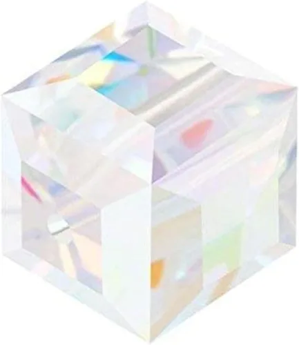 Miniatura 36 de 50 piezas Adabele cuentas austriacas de 6 mm de cristal facetado en cubo amatista sueltas, compatibles con cristales Swarovski Preciosa 5601 SSC611