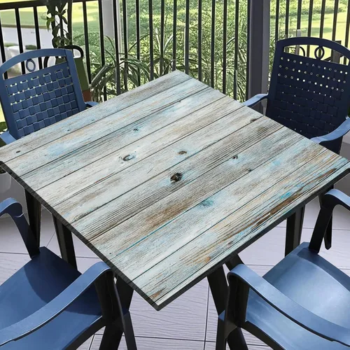 Miniatura 45 de Round Fitted Tablecloth with Elastic Outdoor Table Cover Round Elastic Tablecloths for Tables Waterproof Wipeable Table Cloths for