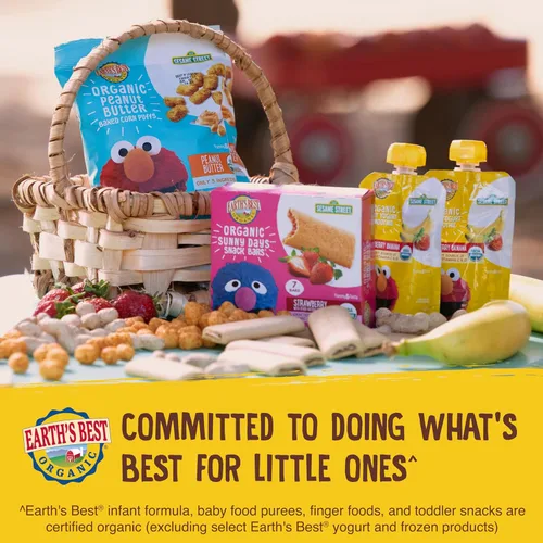 Miniatura 8 de Earth's Best Bolsas de batido de yogur orgánico, más de 24 meses, batido de yogur de frutas para niños de 24 meses en adelante, melocotón