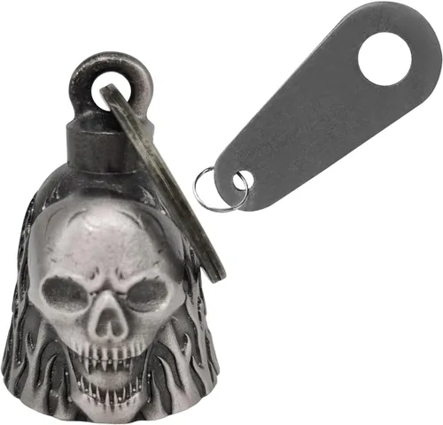 Miniatura 15 de Campana de motocicleta con colgador para motociclista, campanas de motociclista de buena suerte y accesorios de motocicleta, campana de la suerte