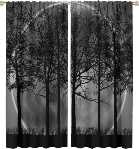 Miniatura 14 de Cortina de bosque neblinoso, bosque verde brumoso, paisaje natural, pino, alerce, niebla, montaña, oscurecimiento de habitación, puerta, ventana