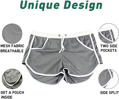 Miniatura 5 de Rexcyril Pantalones cortos para hombre, para correr, entrenamiento, fisicoculturismo, gimnasio, atléticos, deportivos, casuales, pantalones cortos