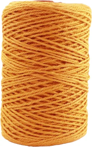 Miniatura 69 de Cuerda de yute natural, 1.5 pulgadas de diámetro, 50 pies de largo, 4 hebras, manualidades y manualidades, decoración de jardín y hogar, hamaca