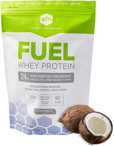 SFH Proteína de suero de leche de combustible en polvo de gran sabor de suero alimentado con pasto | MCT y fibra para energía | Todo natural | Sin