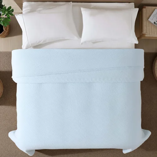 Miniatura 2 de Beatrice Home Fashions Manta Certificada GOTS de Algodón Orgánico 100 % de Peso Medio, Manta Suave y Acogedora para Cama, Sofá, Sofá Cama, Silla