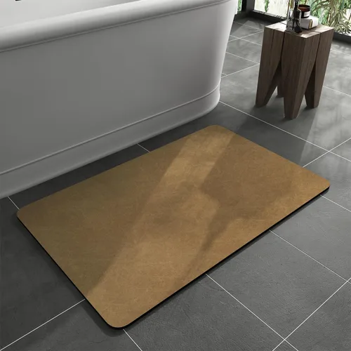 Miniatura 31 de MontVoo -Tapete de baño-Alfombras de baño delgadas antideslizantes para debajo de la puerta- Superficie de gamuza sintética absorbente, de secado