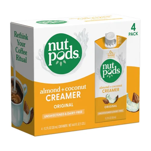 nutpods Original Crema para Café - Crema sin azúcar sin lácteos hecha de almendras y cocos - Crema keto, Whole30, sin gluten, sin OGM, vegana, sin