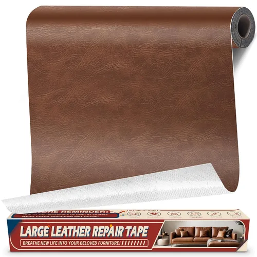 Miniatura 25 de Cahomo - Cinta de parches autoadhesivos para reparación de cuero para sofás - 8x11 pulgadas, kit de reparación de vinilo y cuero para muebles, Café