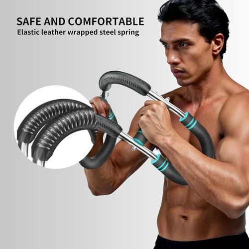 Miniatura 4 de PROIRON Entrenador de brazo Twister, barra de entrenamiento de resorte ajustable, equipo de entrenamiento de pecho de tríceps de antebrazo,
